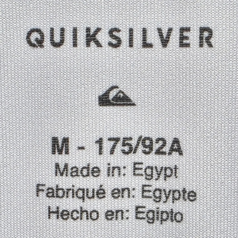 Quiksilver Rash Guard Swim Shirt White Long Sleeve Logo Youth Sz M Retro Coastal